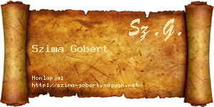 Szima Gobert névjegykártya